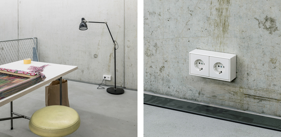 JUNG LS CUBE surface-mounted switch in alpine white